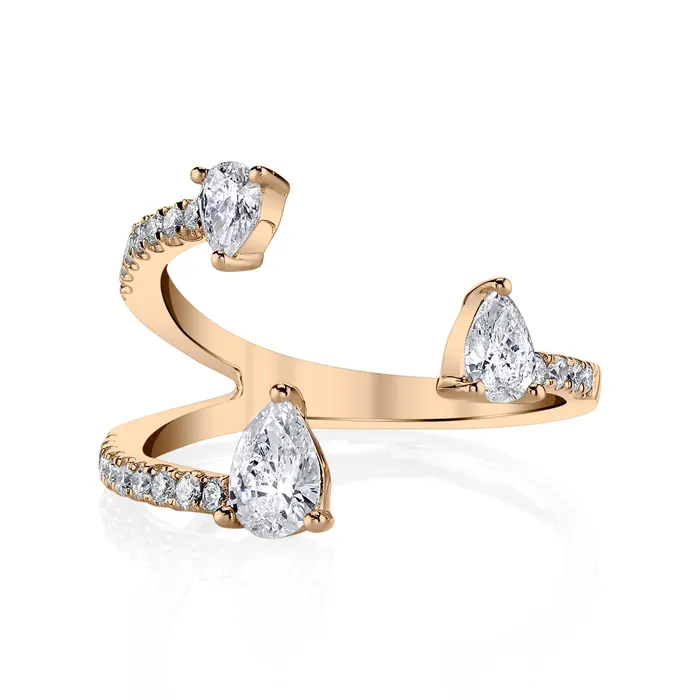 Rings anitako PEAR DIAMOND SATURN RING Rings anitako PEAR DIAMOND SATURN RING