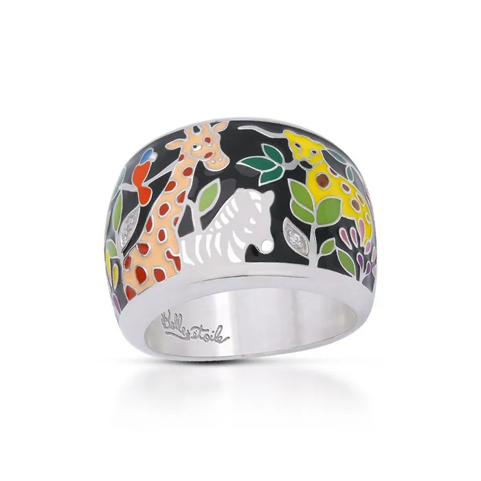Rings Belle Etoile Belle Etoile Serengeti Ring Black Multi
