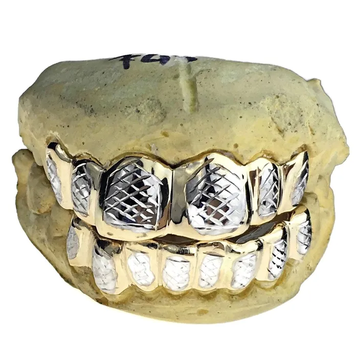 Rings Bling Cartel Admin Real 10K Gold TwoTone DiamondCut Custom Grillz