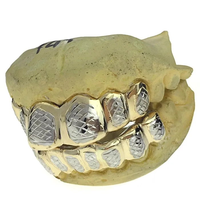 Rings Bling Cartel Admin Real 10K Gold TwoTone DiamondCut Custom Grillz