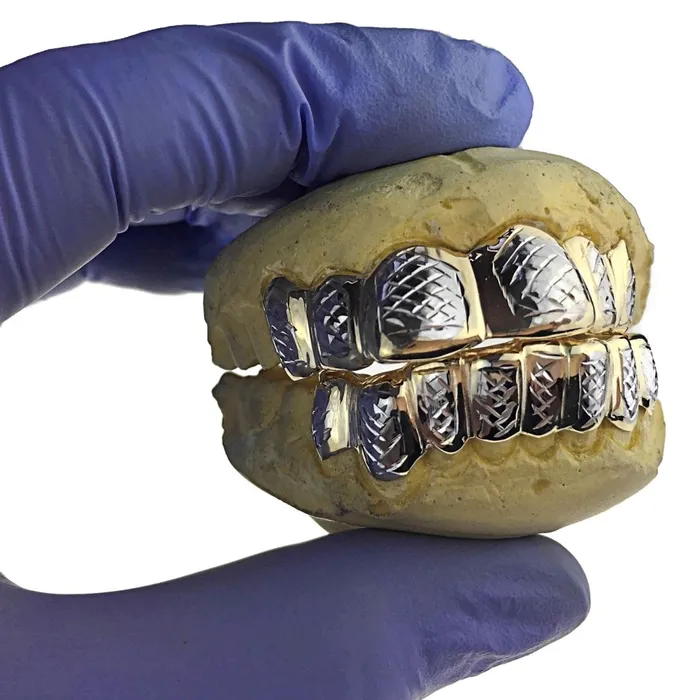 Rings Bling Cartel Admin Real 10K Gold TwoTone DiamondCut Custom Grillz