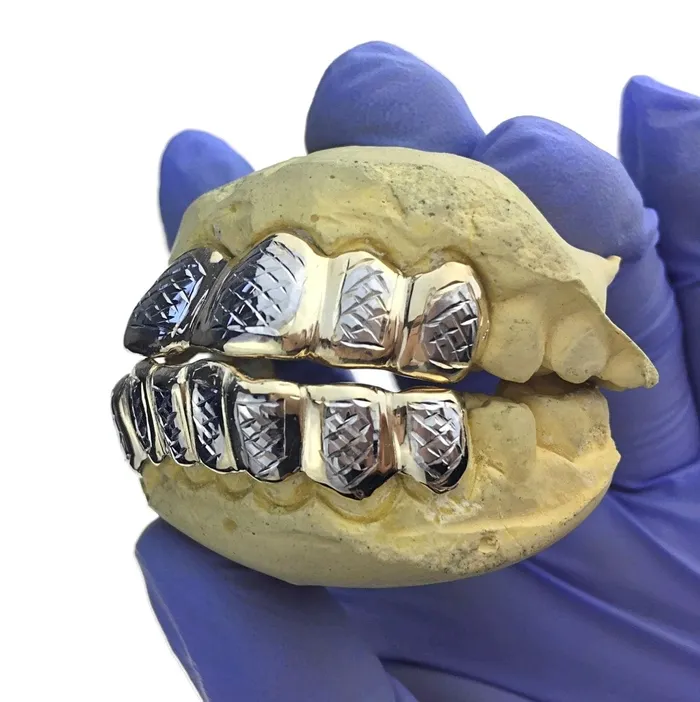 Rings Bling Cartel Admin Real 10K Gold TwoTone DiamondCut Custom Grillz