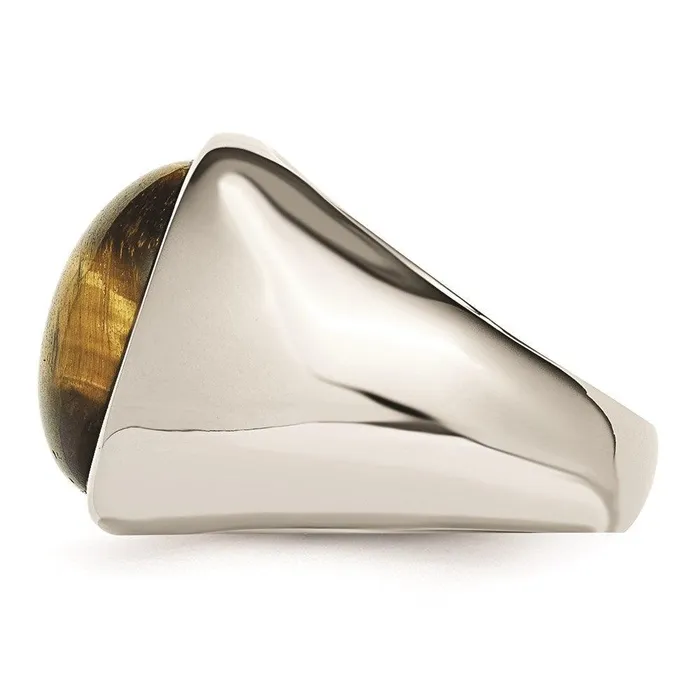 Rings Chisel Stainless Steel Tigers Eye Ring Rings Chisel Stainless Steel Tigers Eye Ring