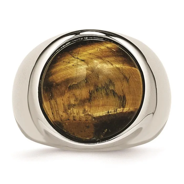 Rings Chisel Stainless Steel Tigers Eye Ring Rings Chisel Stainless Steel Tigers Eye Ring
