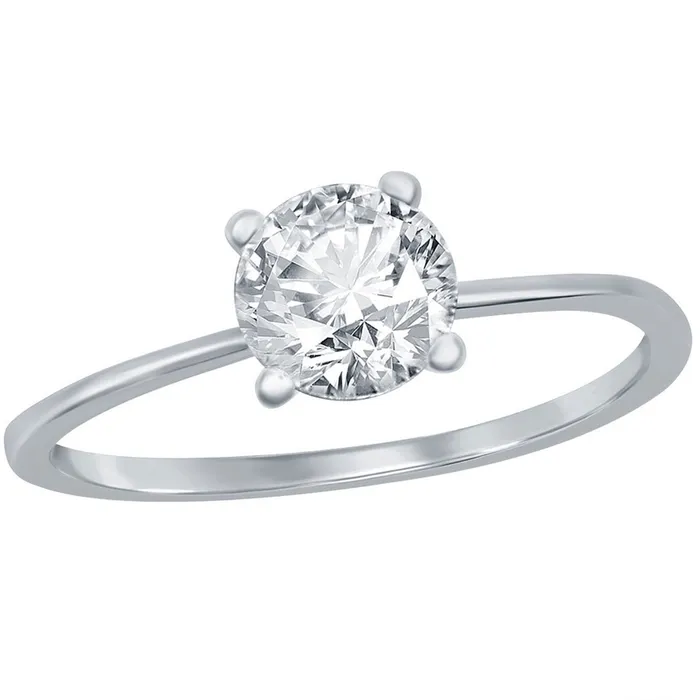 Rings Classic Classic Womens 6mm Solitaire CZ 4prong Ring W2786