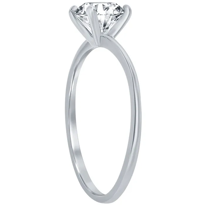 Rings Classic Classic Womens 6mm Solitaire CZ 4prong Ring W2786