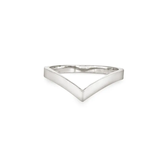 Rings close by me jewelry Chevron Companion Stacking Ring in Sterling Silver
