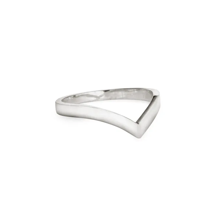 Rings close by me jewelry Chevron Companion Stacking Ring in Sterling Silver