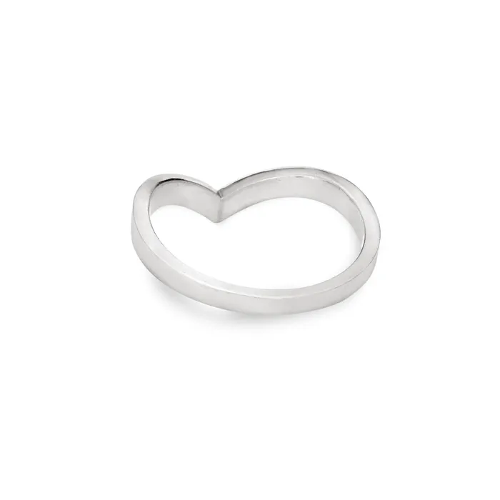 Rings close by me jewelry Chevron Companion Stacking Ring in Sterling Silver