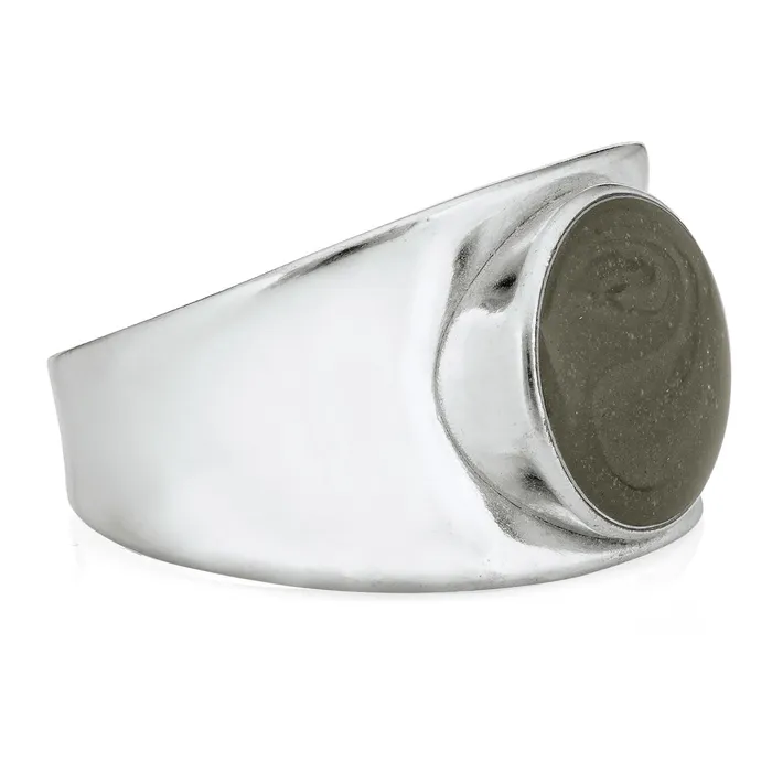 Rings closebymejewelry Concave Band Cremation Ring in 14K White Gold