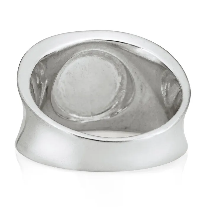 Rings closebymejewelry Concave Band Cremation Ring in 14K White Gold