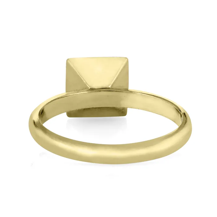 Rings closebymejewelry Signature Square Stackable Band Cremation Ring in 14K Yellow Gold