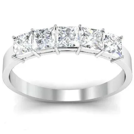 Rings deBebians 100cttw Shared Prong Princess Cut Diamond Five Stone Ring Rings deBebians 100cttw Shared Prong Princess Cut Diamond Five Stone Ring