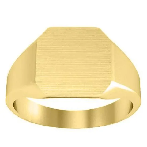 Rings deBebians Cut Corner Square Signet Ring 13mm x 12mm