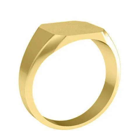 Rings deBebians Cut Corner Square Signet Ring 13mm x 12mm Rings deBebians Cut Corner Square Signet Ring 13mm x 12mm