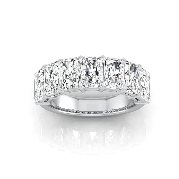 Rings deBebians Radiant Cut Lab Grown Diamond Seven Stone Ring 392cttw