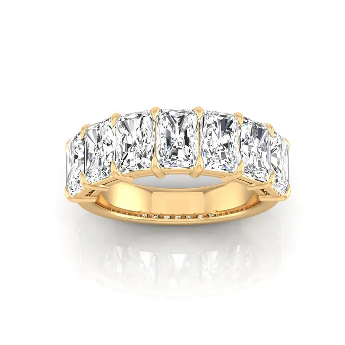 Rings deBebians Radiant Cut Lab Grown Diamond Seven Stone Ring 392cttw