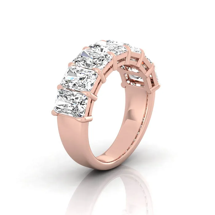 Rings deBebians Radiant Cut Lab Grown Diamond Seven Stone Ring 392cttw