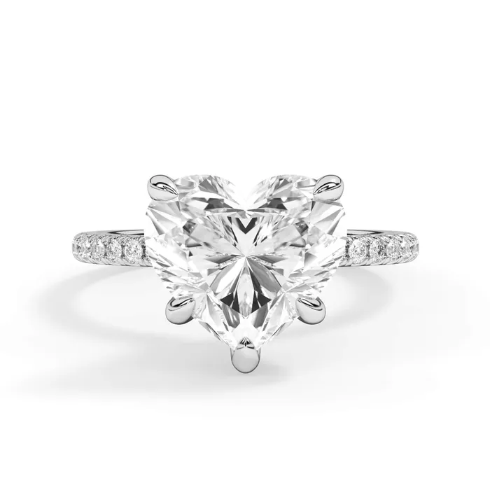 Rings deBebians Under Halo with Diamond Shank Engagement Ring Yellow Gold Wrap