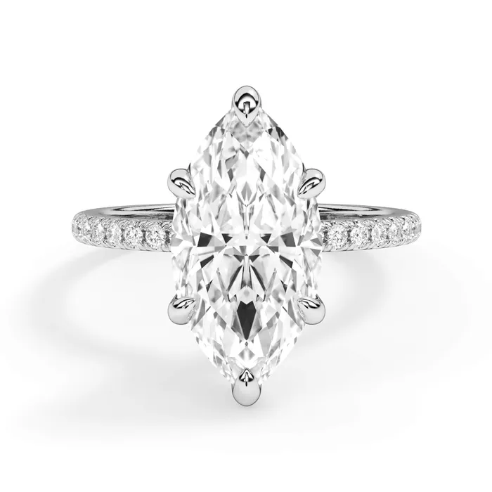 Rings deBebians Under Halo with Diamond Shank Engagement Ring Yellow Gold Wrap