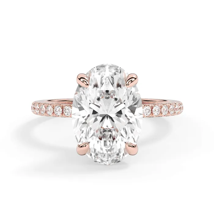 Rings deBebians Under Halo with Diamond Shank Engagement Ring Yellow Gold Wrap