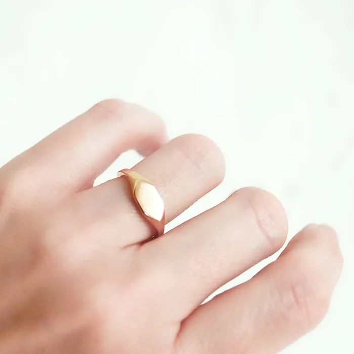 Rings Elongated Summit Signet Ring ESQUELETO Essentials