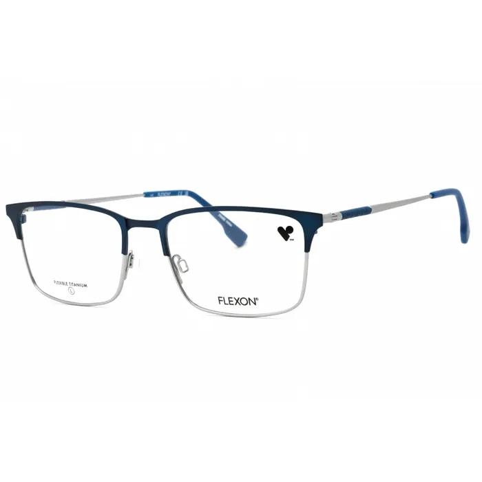 Rings Flexon Flexon Mens Eyeglasses Matte NavySilver Metal Rectangular Frame FLEXON E1132 410 Rings Flexon Flexon Mens Eyeglasses Matte NavySilver Metal Rectangular Frame FLEXON E1132 410