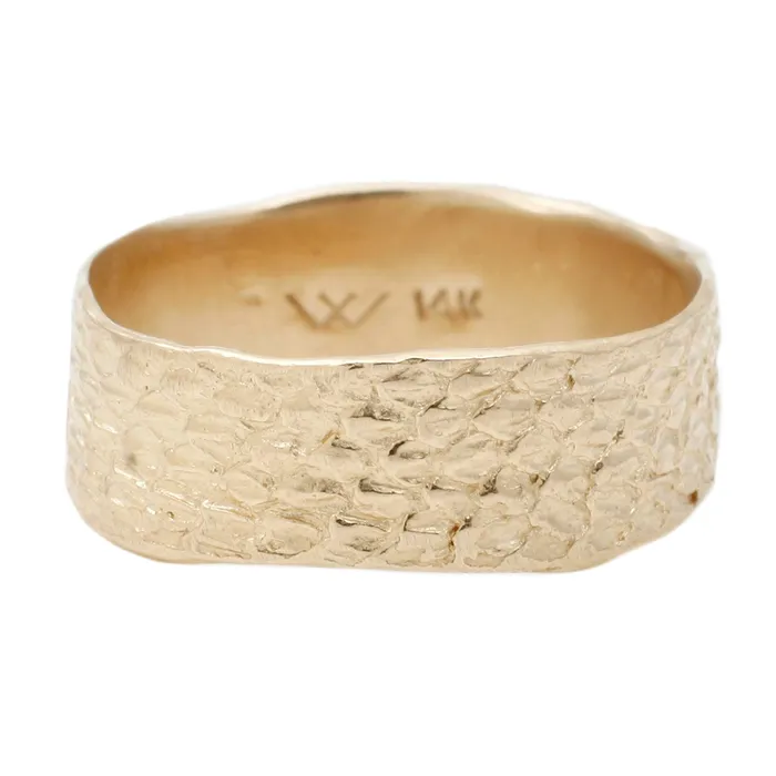 Rings Gold Double Snakeskin Band Lauren Wolf Jewelry