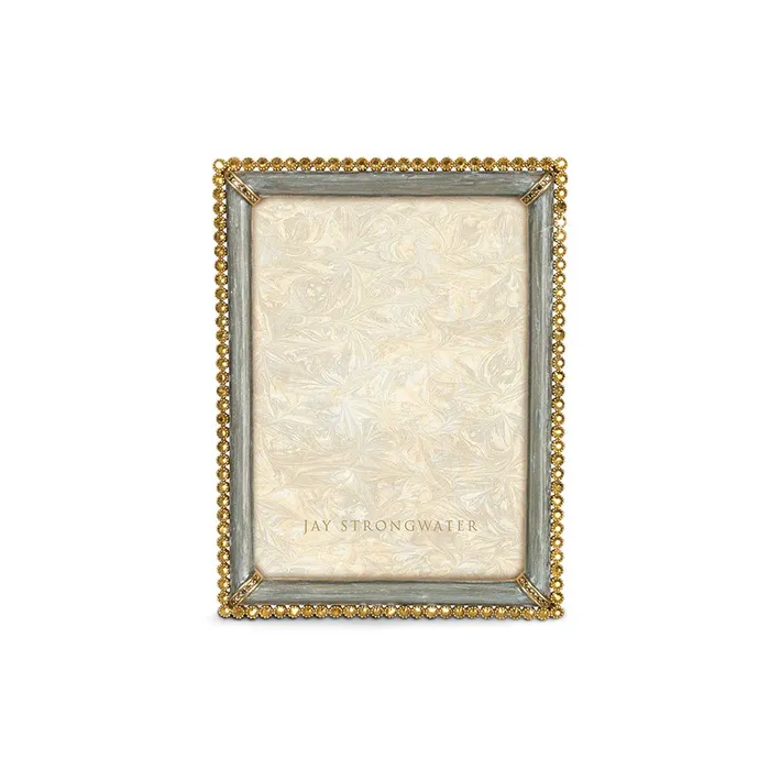 Rings Jay Strongwater Lucas Stone Edge 5 x 7 Frame Silver Jay Strongwater