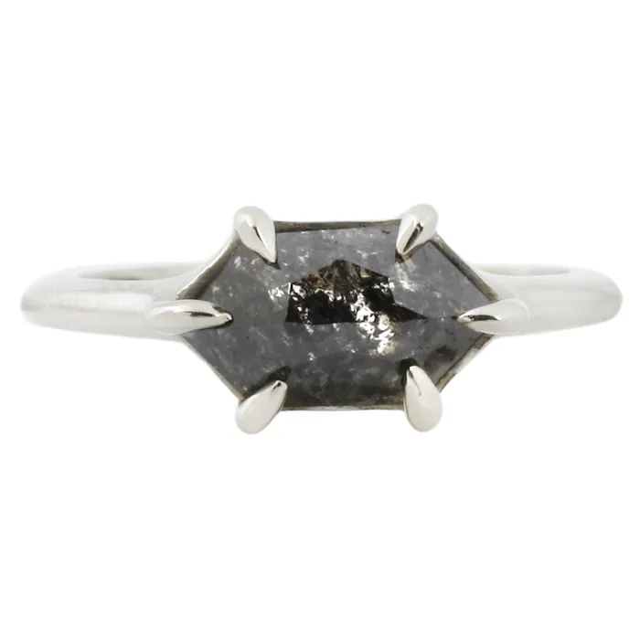 Rings Lauren Wolf Jewelry White Gold Hexagon Ring