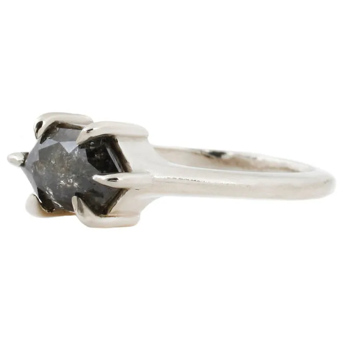 Rings Lauren Wolf Jewelry White Gold Hexagon Ring