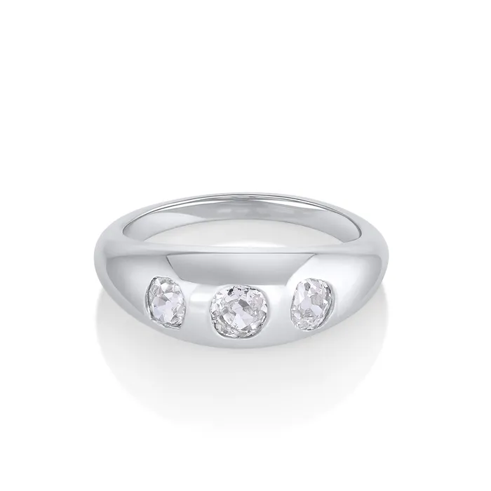 Rings Marrow Fine 102tcw Old Cut Diamond Bombe