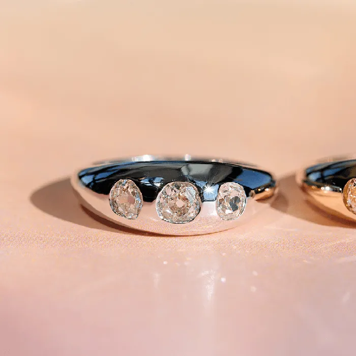 Rings Marrow Fine 102tcw Old Cut Diamond Bombe