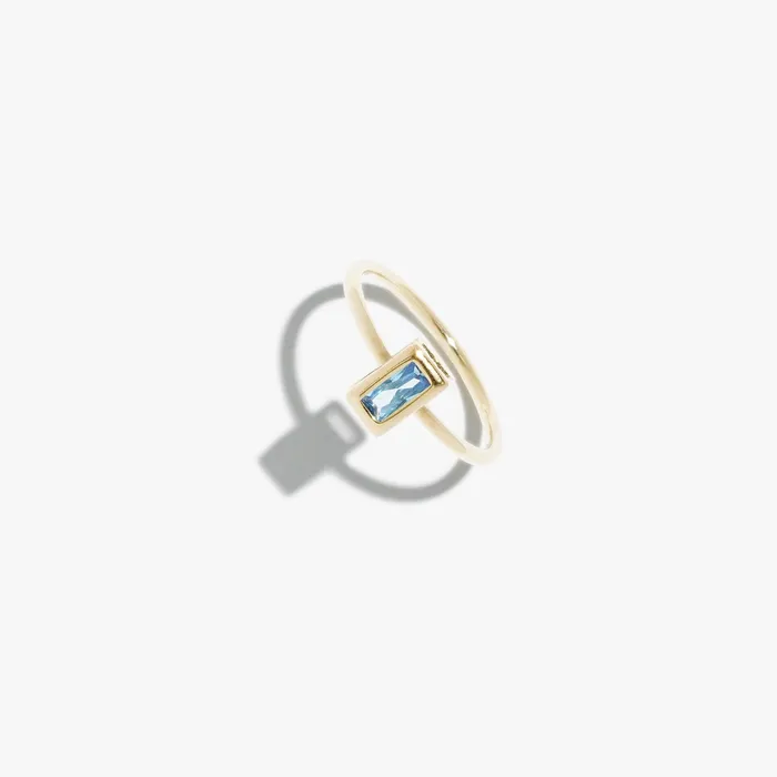 Rings READYMADE Sapphire Rectangle Bezel Ring