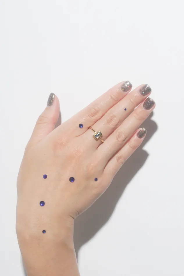 Rings READYMADE Sapphire Rectangle Bezel Ring