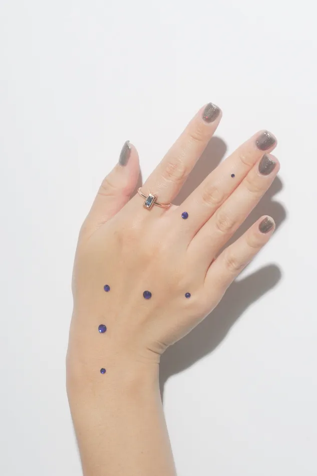 Rings READYMADE Sapphire Rectangle Bezel Ring