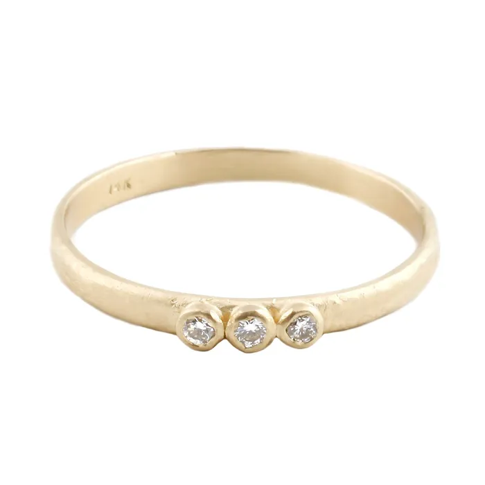 Rings Sarah Swell Gold Three Diamond Ring