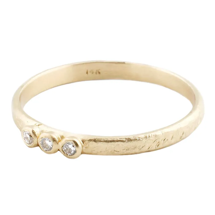 Rings Sarah Swell Gold Three Diamond Ring
