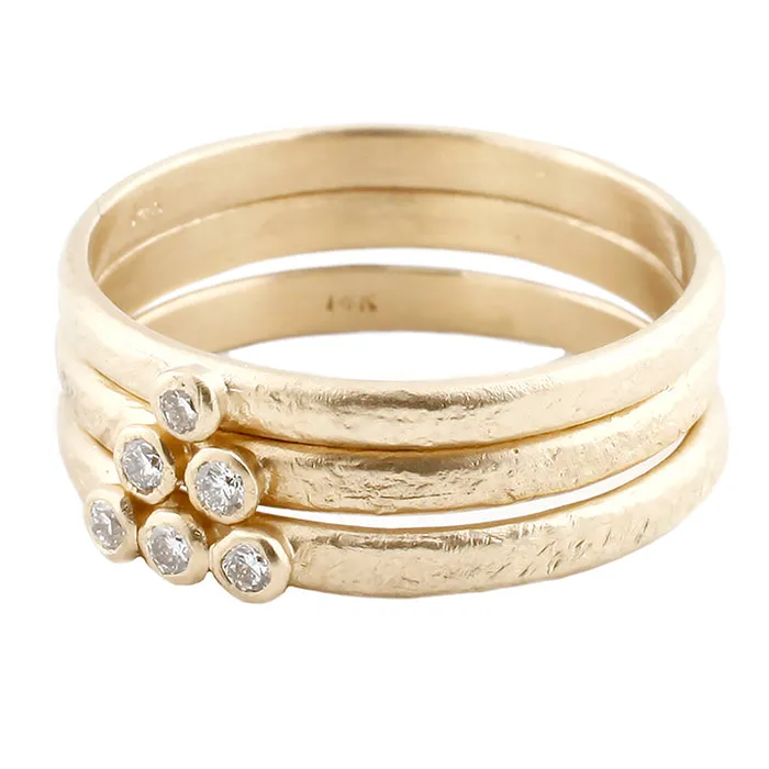 Rings Sarah Swell Gold Three Diamond Ring