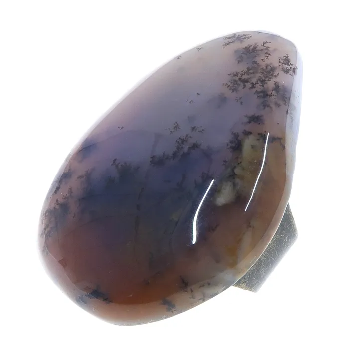 Rings Satin Crystals Dendritic Agate Ring Sea Antiqued Bronze Adjustable