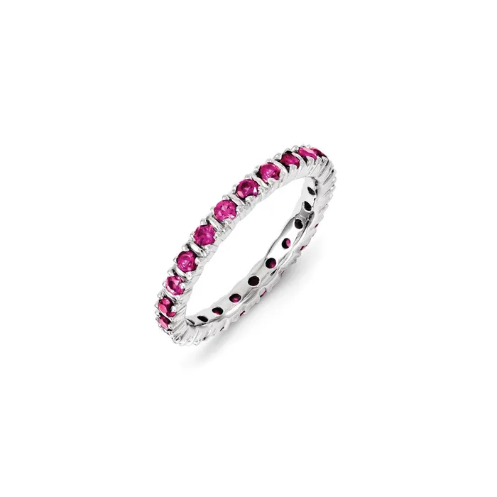 Rings Stackable Expressions Sterling Silver Stackable Expressions Created Ruby Ring QSK1193 Rings Stackable Expressions Sterling Silver Stackable Expressions Created Ruby Ring QSK1193