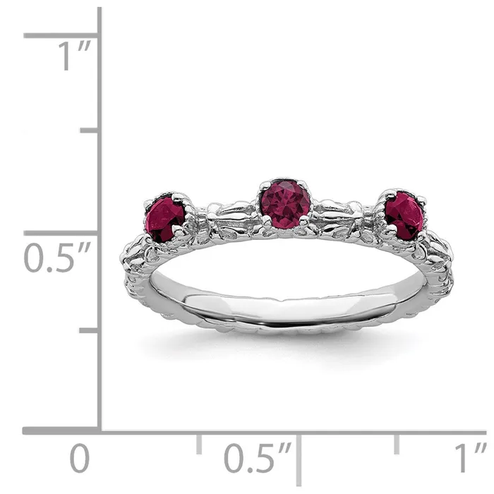 Rings Stackable Expressions Sterling Silver Stackable Expressions Created Ruby Three Stone Ring QSK1594 Rings Stackable Expressions Sterling Silver Stackable Expressions Created Ruby Three Stone Ring QSK1594