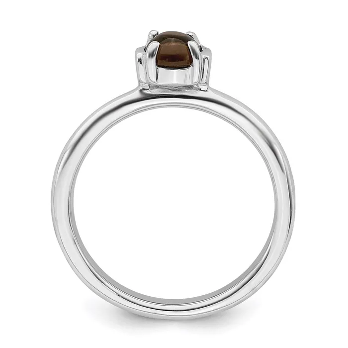Rings Stackable Expressions Sterling Silver Stackable Expressions Polished Smoky Quartz Ring QSK619 Rings Stackable Expressions Sterling Silver Stackable Expressions Polished Smoky Quartz Ring QSK619