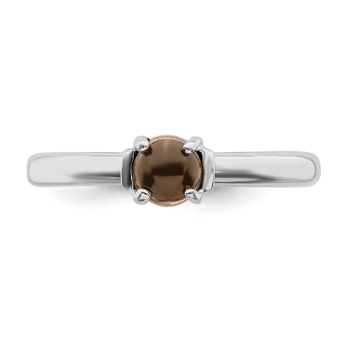 Rings Stackable Expressions Sterling Silver Stackable Expressions Polished Smoky Quartz Ring QSK619 Rings Stackable Expressions Sterling Silver Stackable Expressions Polished Smoky Quartz Ring QSK619