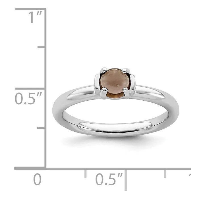 Rings Stackable Expressions Sterling Silver Stackable Expressions Polished Smoky Quartz Ring QSK619 Rings Stackable Expressions Sterling Silver Stackable Expressions Polished Smoky Quartz Ring QSK619