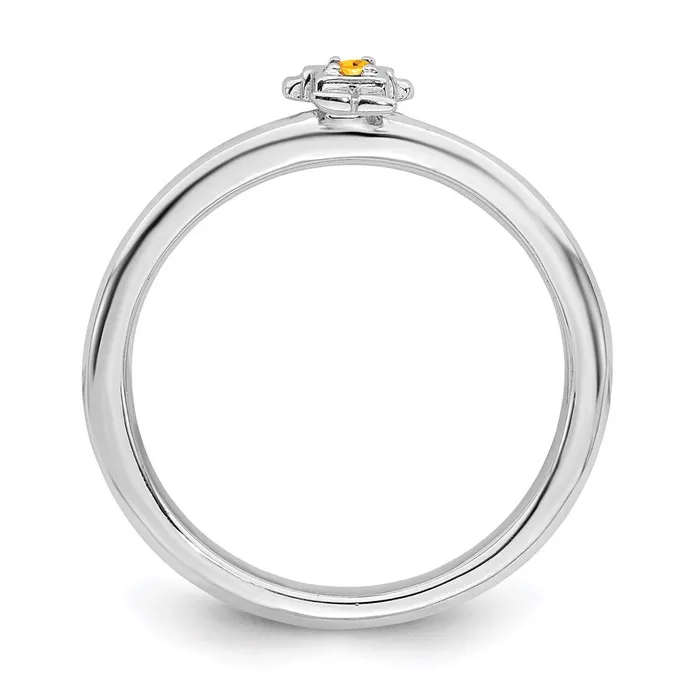 Rings Stackable Expressions Sterling Silver Stackable Expressions Rhodium Citrine Boy Ring QSK1921 Rings Stackable Expressions Sterling Silver Stackable Expressions Rhodium Citrine Boy Ring QSK1921