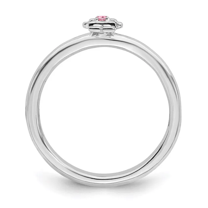 Rings Stackable Expressions Sterling Silver Stackable Expressions Rhodium Pink Tourmaline Girl Ring QSK1932 Rings Stackable Expressions Sterling Silver Stackable Expressions Rhodium Pink Tourmaline Girl Ring QSK1932