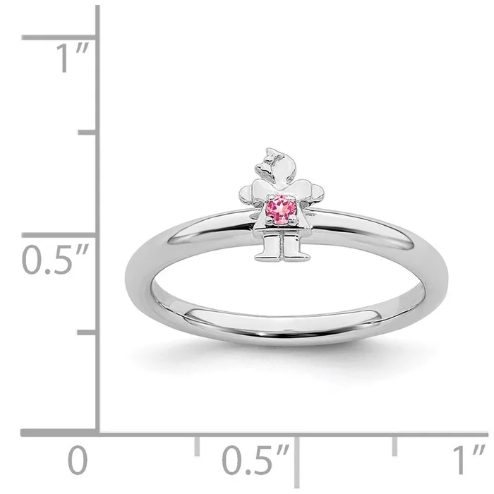 Rings Stackable Expressions Sterling Silver Stackable Expressions Rhodium Pink Tourmaline Girl Ring QSK1932 Rings Stackable Expressions Sterling Silver Stackable Expressions Rhodium Pink Tourmaline Girl Ring QSK1932