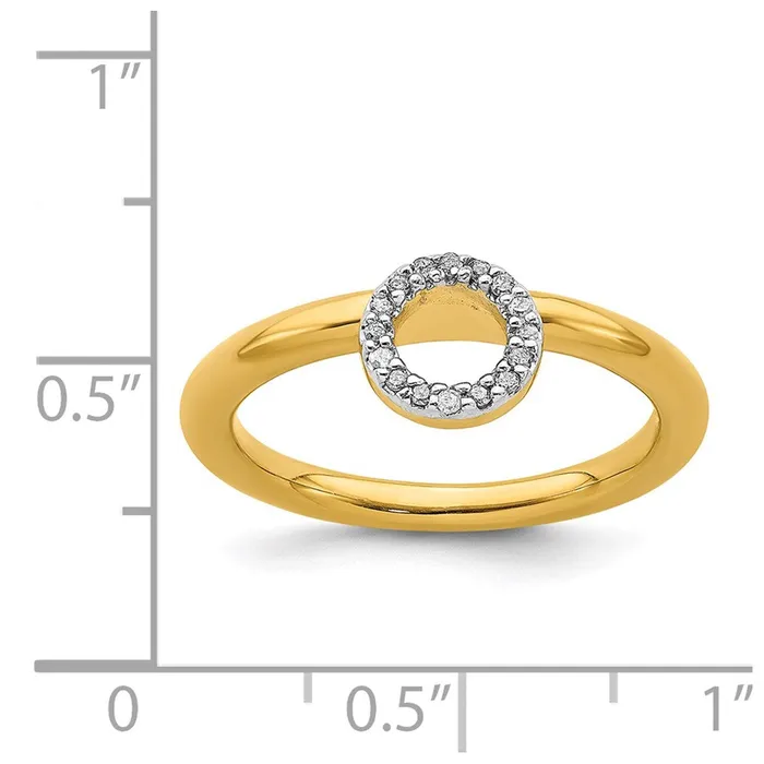Rings Stackable Expressions Sterling Silver Stackable Expressions Yellowplated Halo Dia Ring QSK1992 Rings Stackable Expressions Sterling Silver Stackable Expressions Yellowplated Halo Dia Ring QSK1992