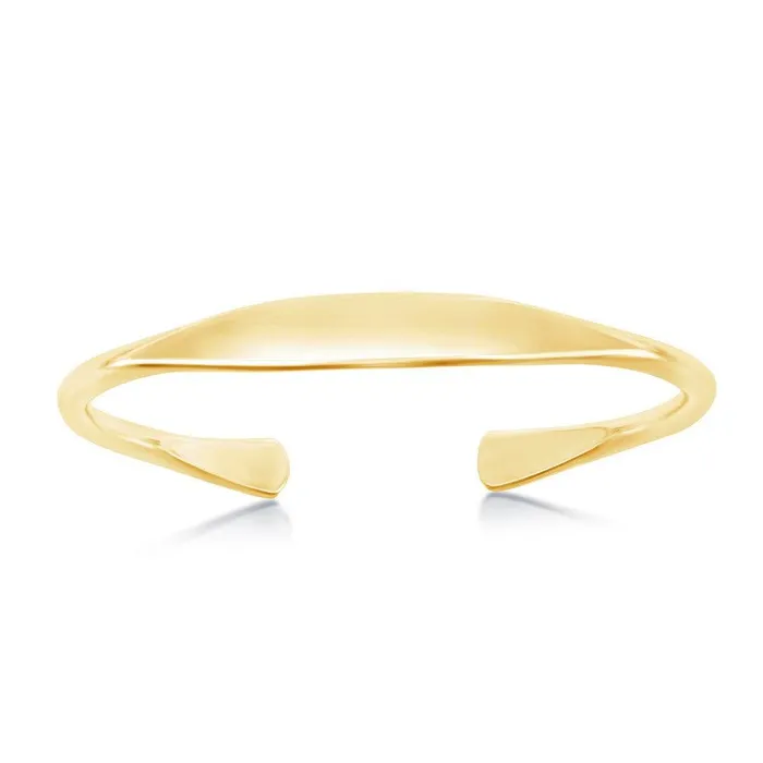 Rings Sterling Silver Gold Plated High Polished Engravable Bangle Classic